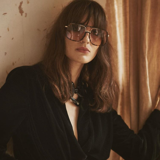 Mia Williams wears our Green Velvet Lounge Suit