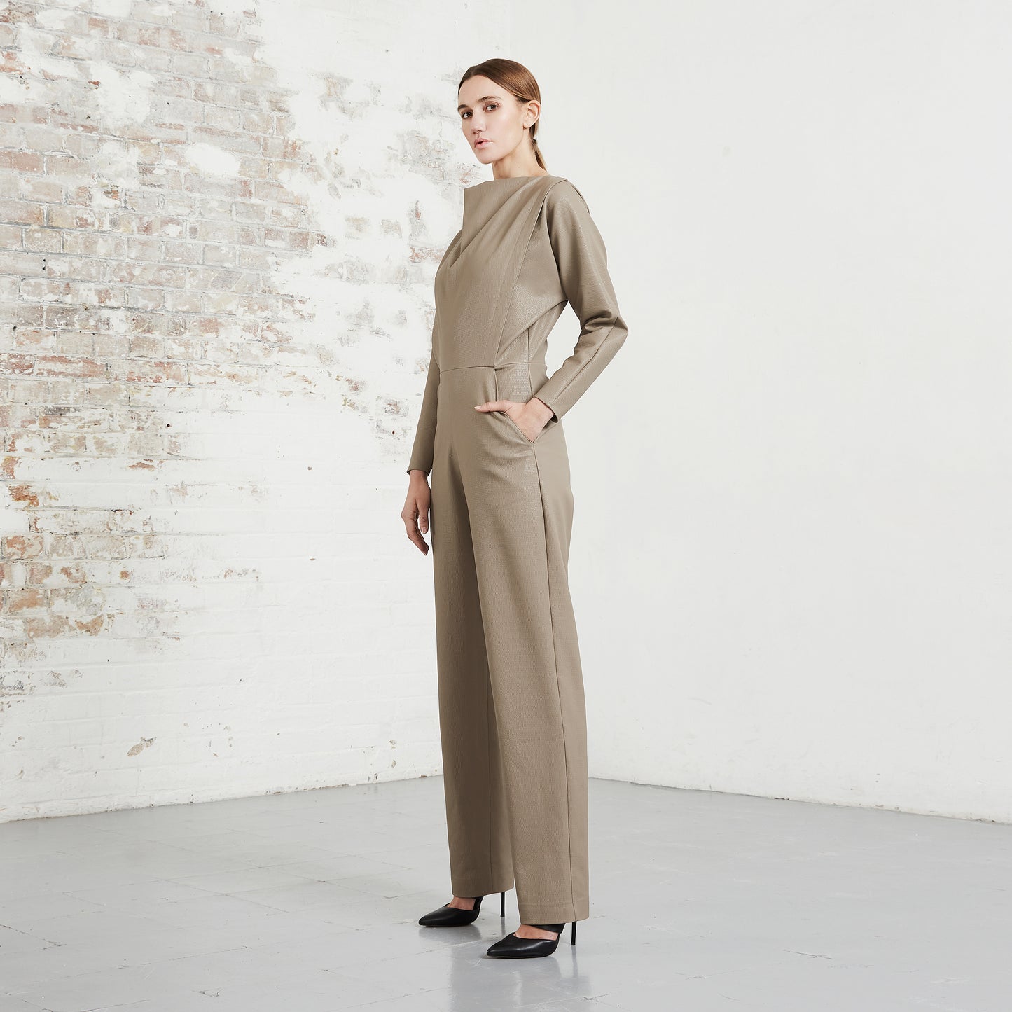 VEGAN LEATHER SAMURAI JUMPSUIT
