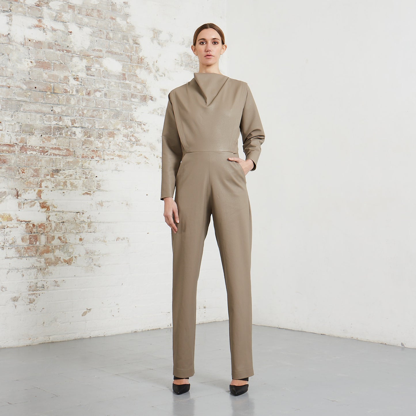 VEGAN LEATHER SAMURAI JUMPSUIT