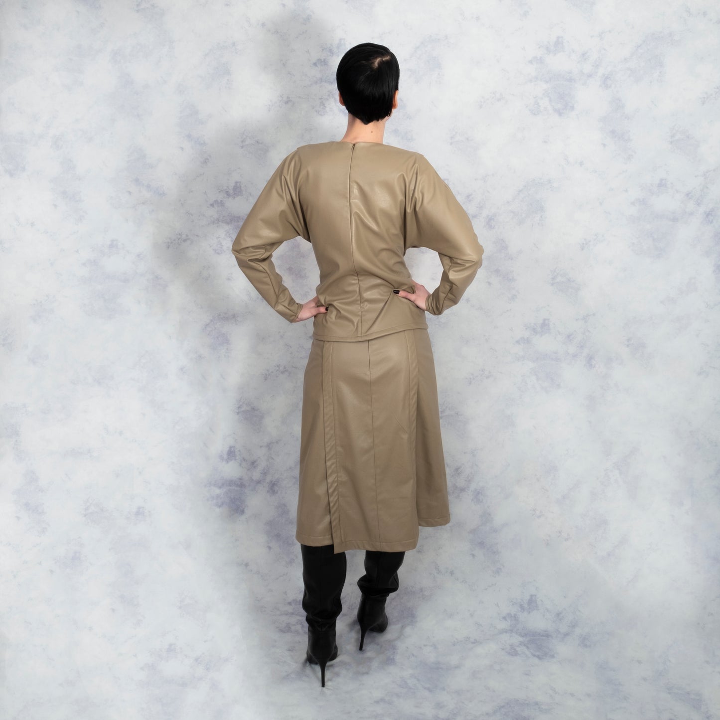 VEGAN LEATHER KILT SKIRT