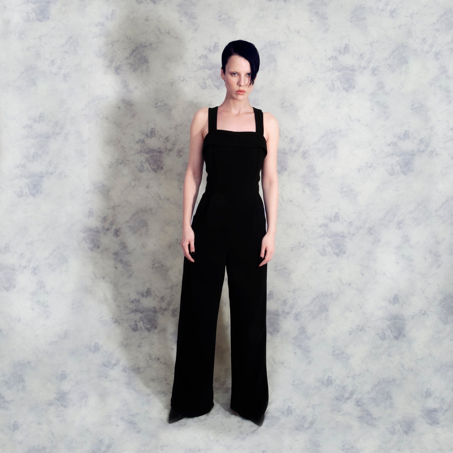 black pinafore overalls jumpsuit riona treacy