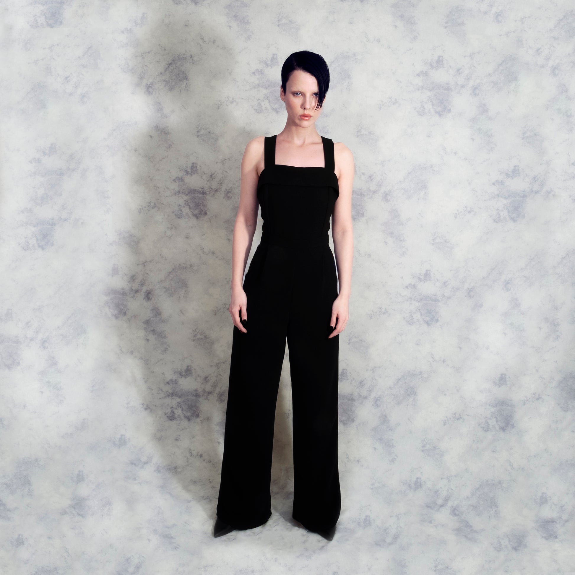 black pinafore overalls jumpsuit riona treacy