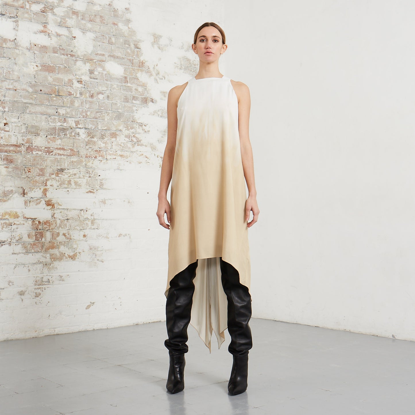 DIP-DYE TUXEDO DRESS
