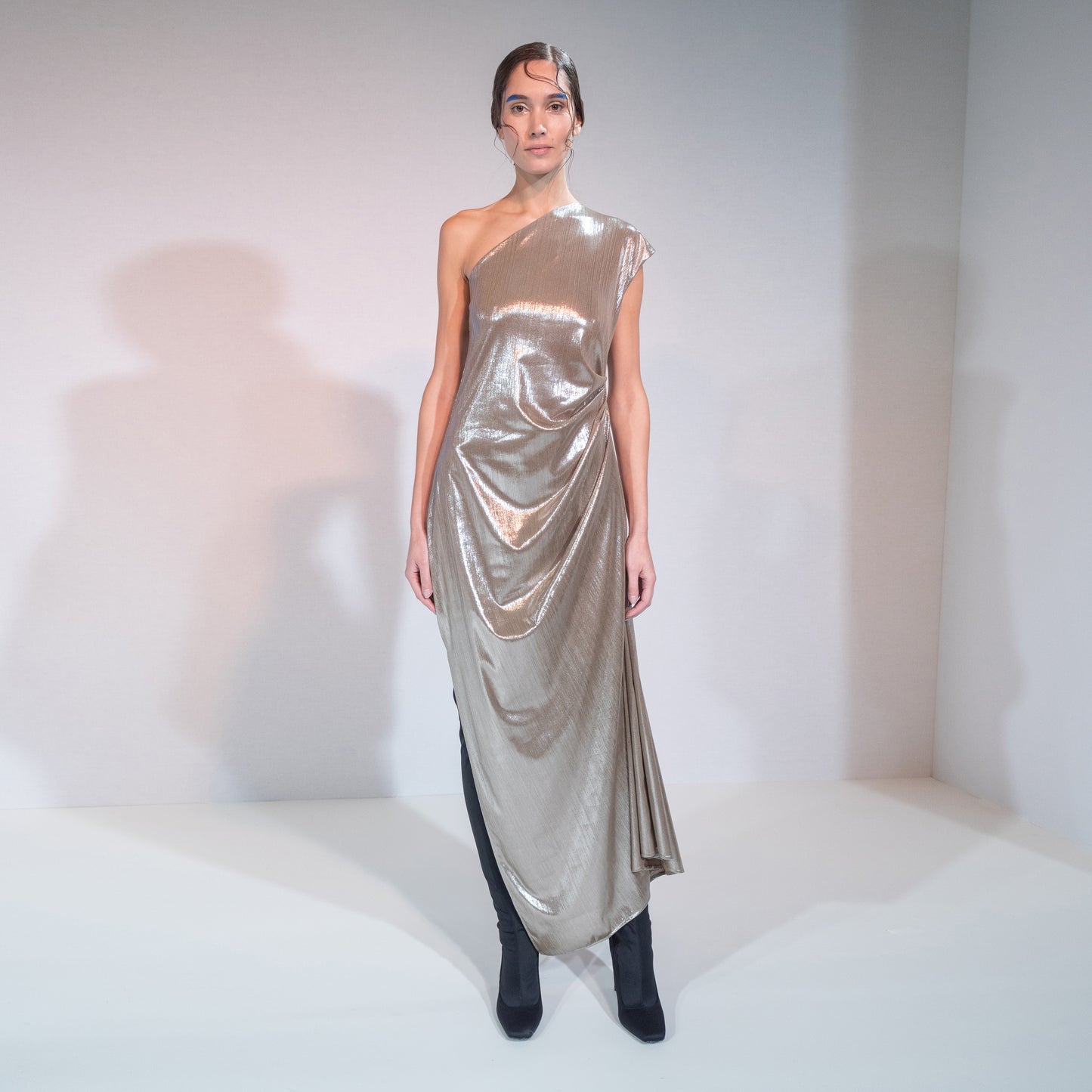 GOLD ASYMMETRIC DRESS