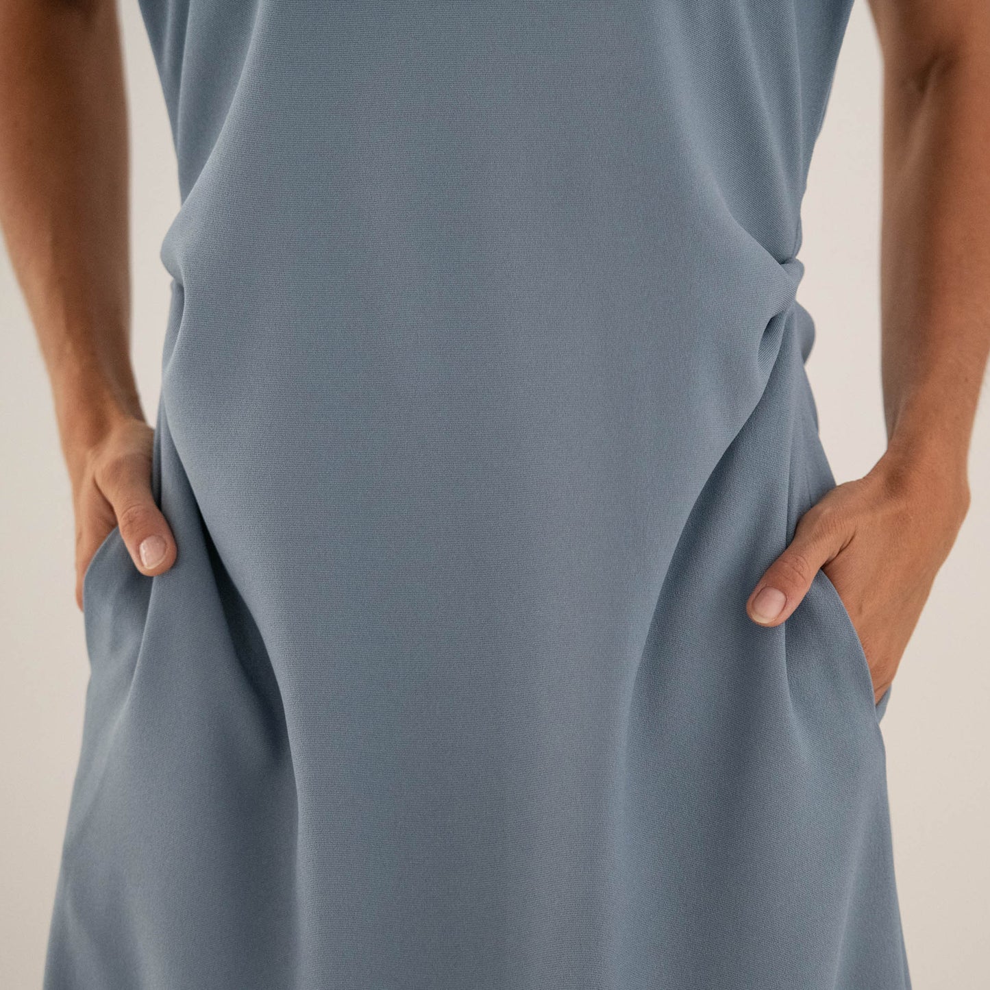 BLUE ORIGAMI CAMISOLE DRESS