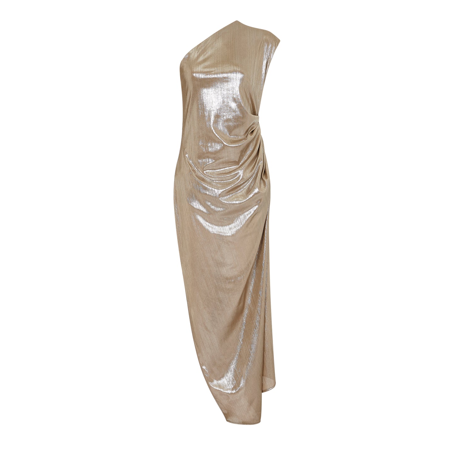 GOLD ASYMMETRIC DRESS