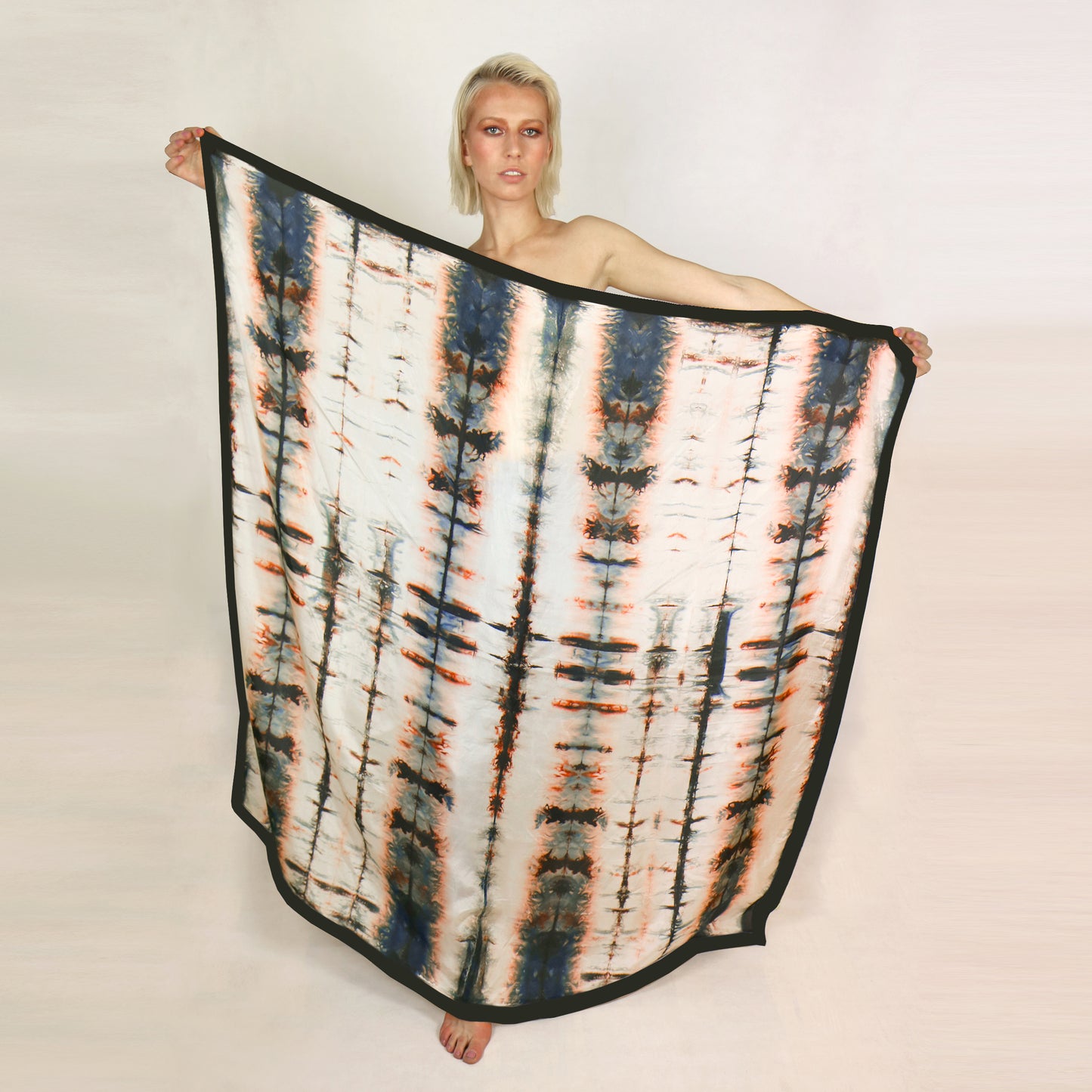 riona treacy AW19 silk scarf tie dye black dragonfly