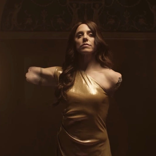 MELANIE C wears our Gold Asymmetric DRess in muisc video
