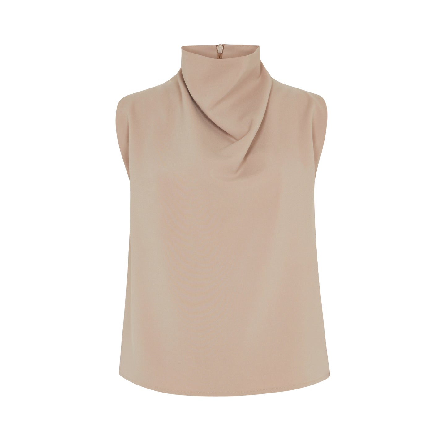 NUDE COWL NECK TOP