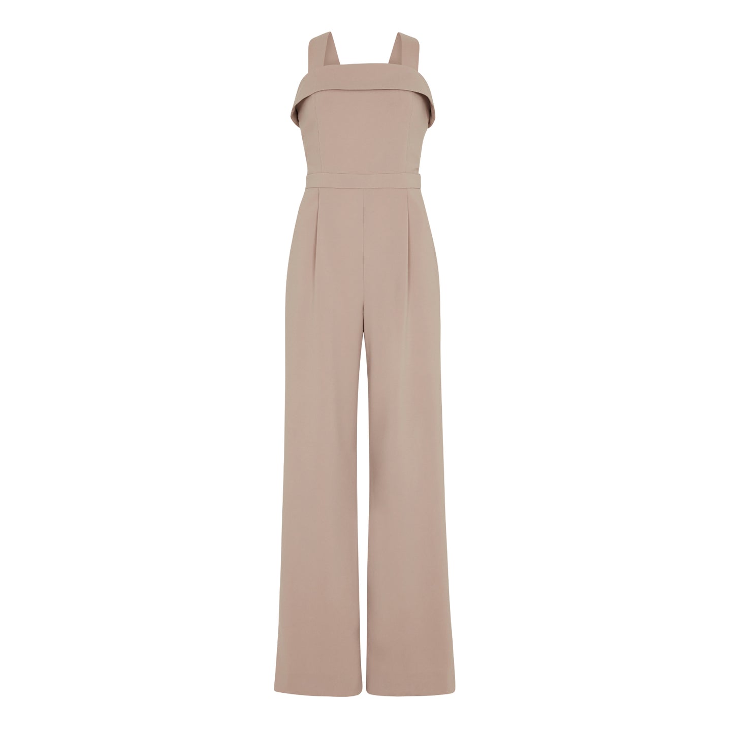 NUDE TUXEDO JUMPSUIT