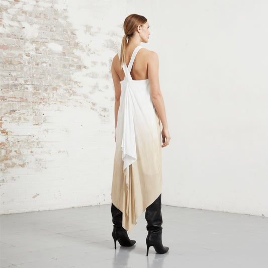 DIP-DYE TUXEDO DRESS