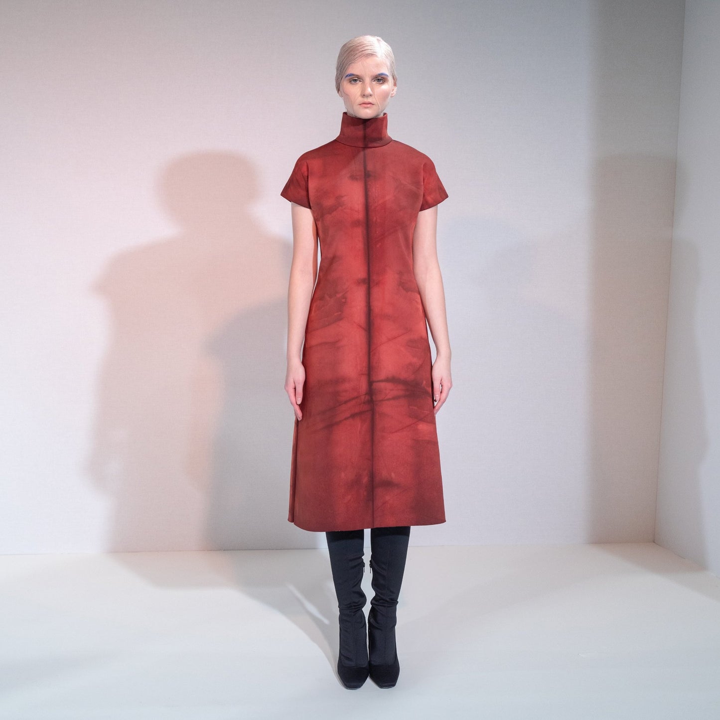 riona treacy red neoprene dress aw19