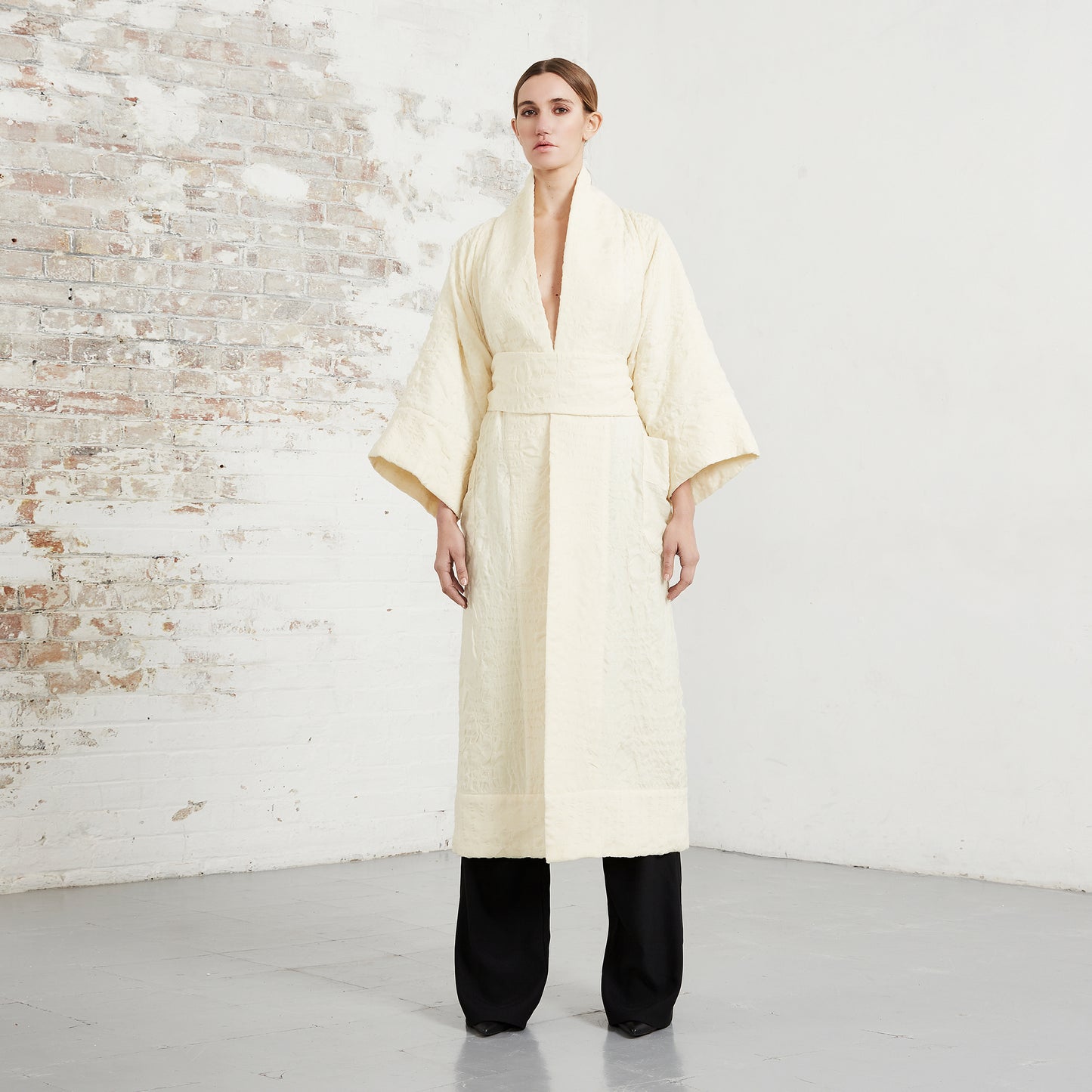 WOOL KIMONO COAT