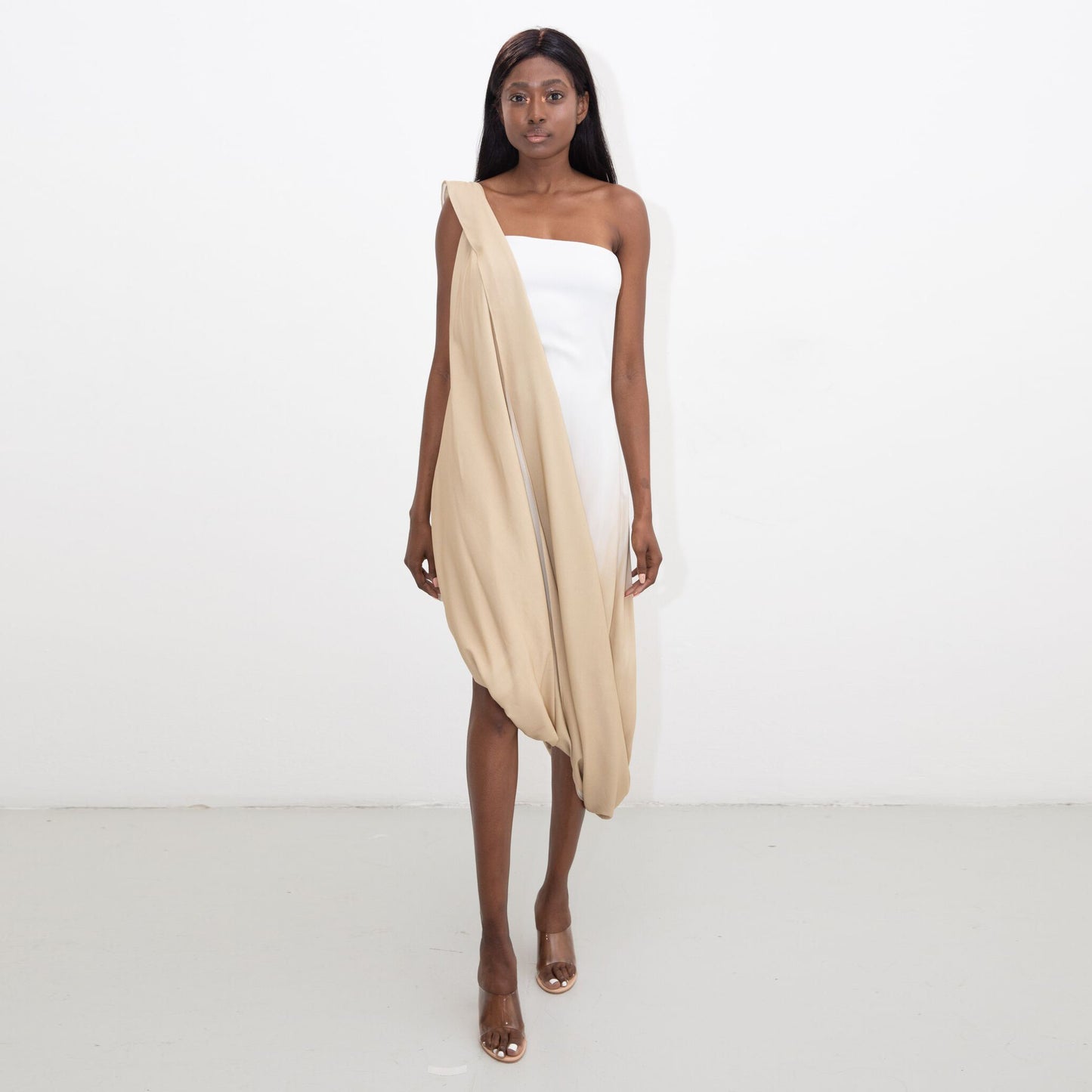 DIP-DYE ASYMMETRIC CLAN DRESS